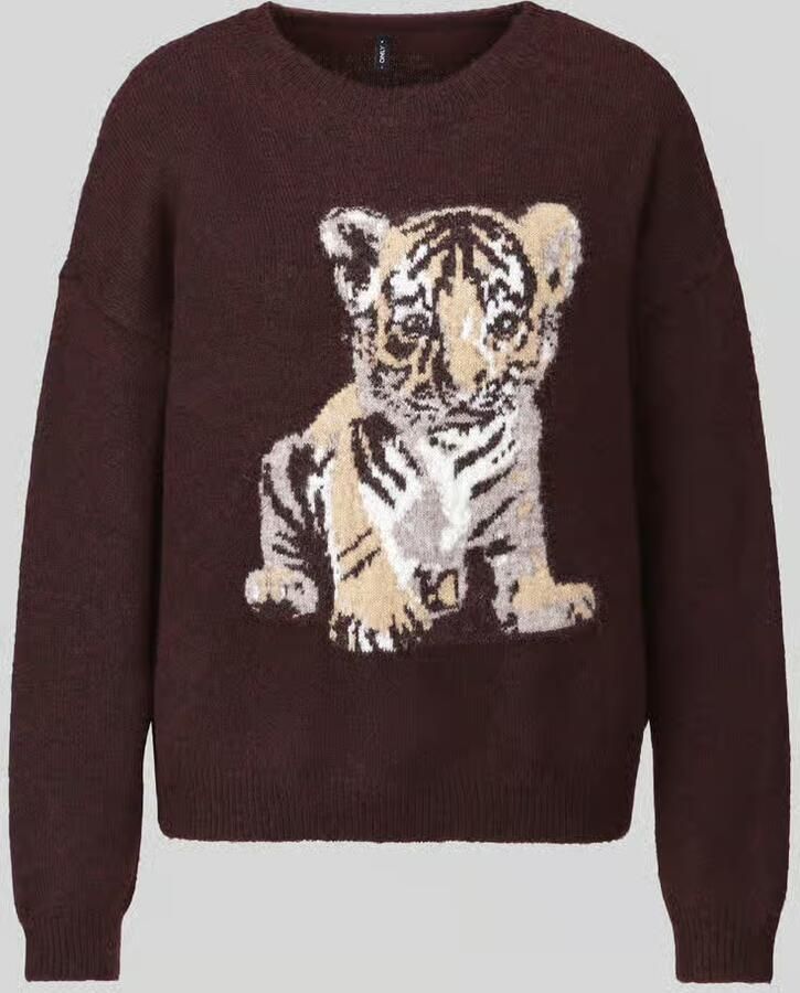 Only Pullover met tijgermotief-intarsia