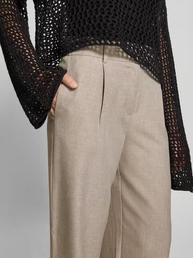 Only Regular fit wijde broek met sluiting met schuifhaakje model 'LINDA' - Foto 2