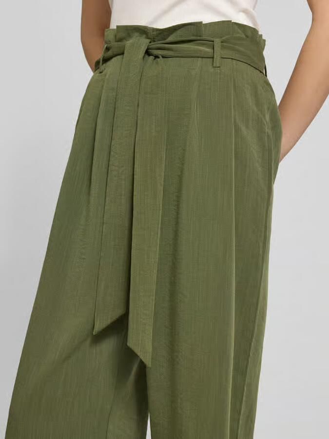Only Regular fit broek met taille in paperbagstijl model 'MARSA'
