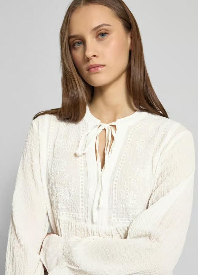Only Regular fit blouse met lange mouwen en intarsia model 'VICKY LIFE' - Foto 2