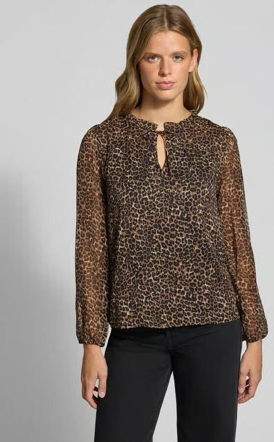 Only Regular fit blouse met lange mouwen met striksluiting model 'DITSY' - Foto 2