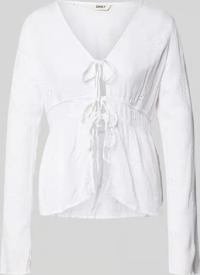 Only regular fit blouse met lange mouwen van pure viscose model 'SAFI CHIARA' - Foto 2