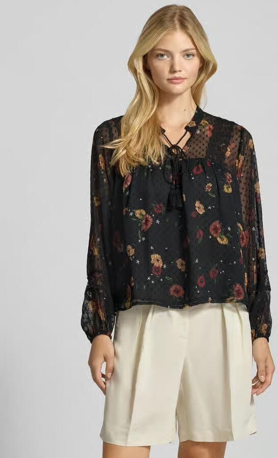 Only Regular fit blouse met mandarijnkraag model 'TESSA' - Foto 2