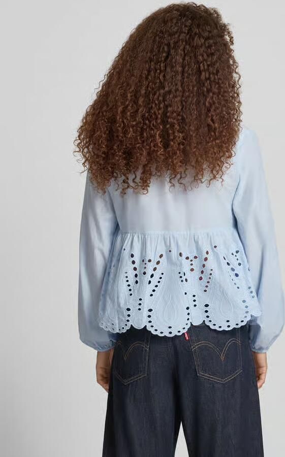 Only regular fit blouse van puur katoen model 'DEWINA' - Foto 3