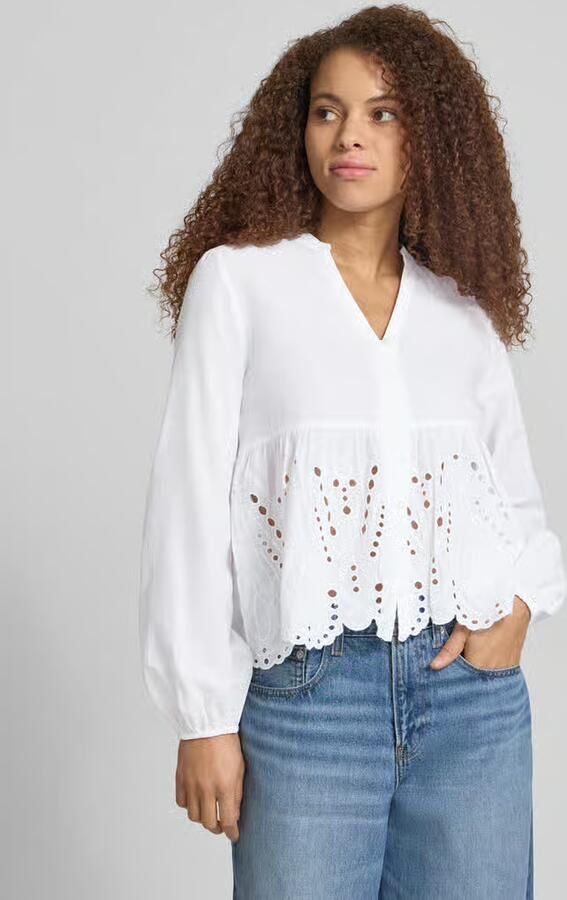 Only regular fit blouse van puur katoen model 'DEWINA' - Foto 4
