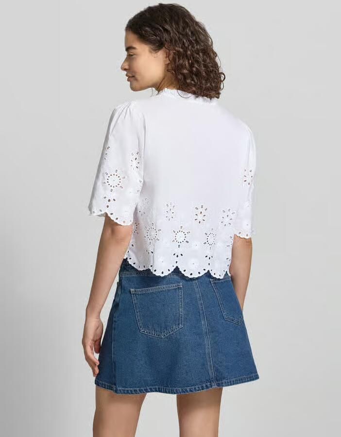 Only regular fit blouse van puur katoen model 'MIFFY' - Foto 4
