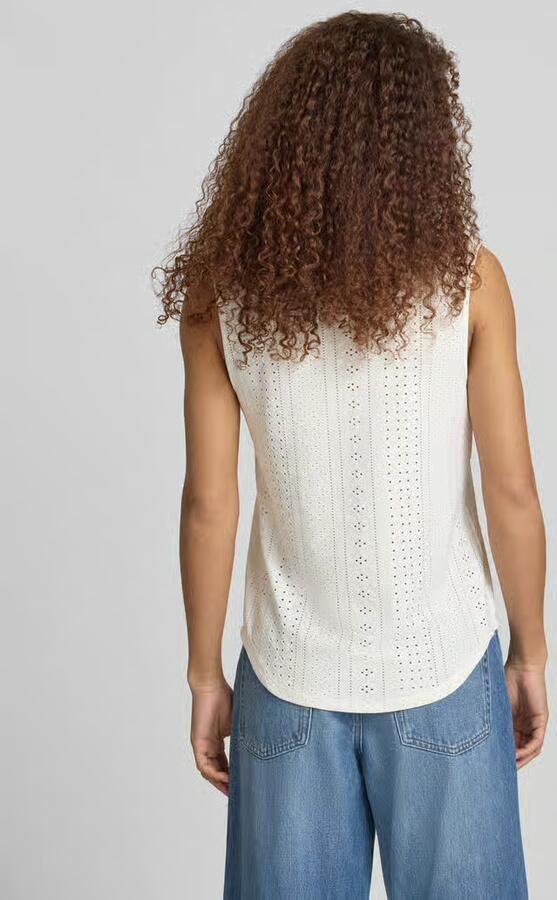 Only regular fit blousetop met ajourwerk model 'SANDRA'