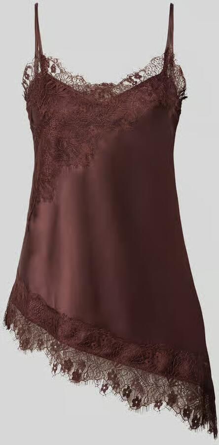 Only Regular fit blousetop met kant model 'INDONA'