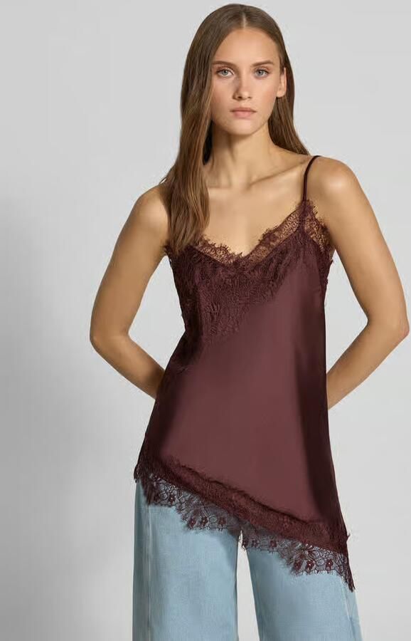 Only Regular fit blousetop met kant model 'INDONA' - Foto 4