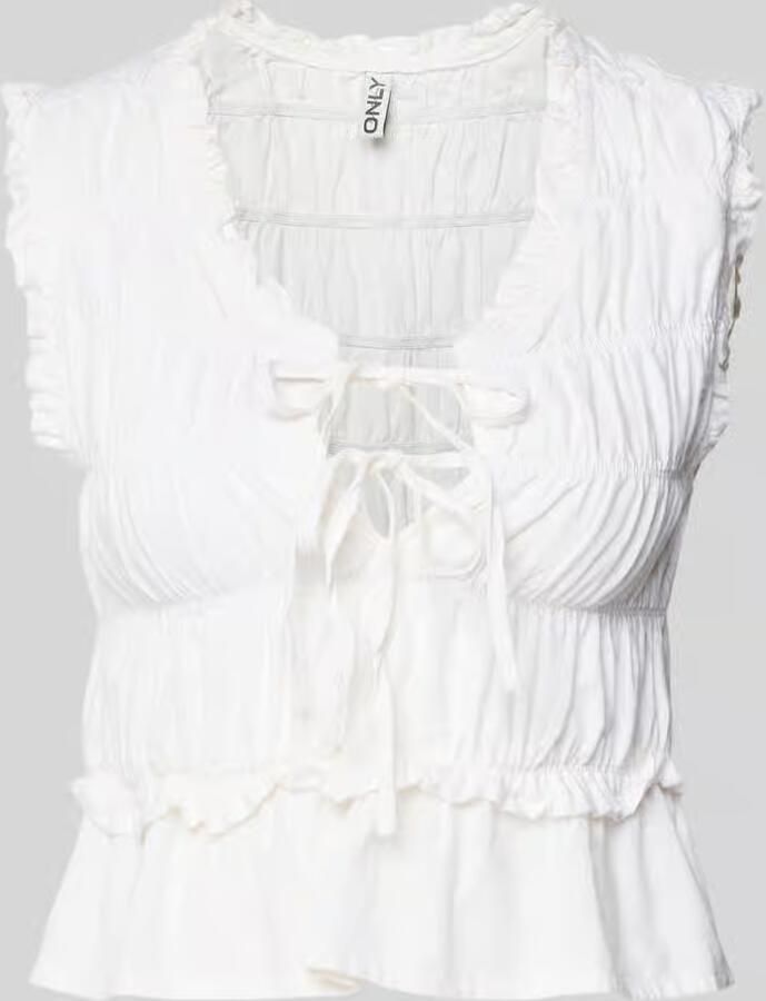 Only regular fit blousetop van mix van viscose en linnen model 'GOA' - Foto 2