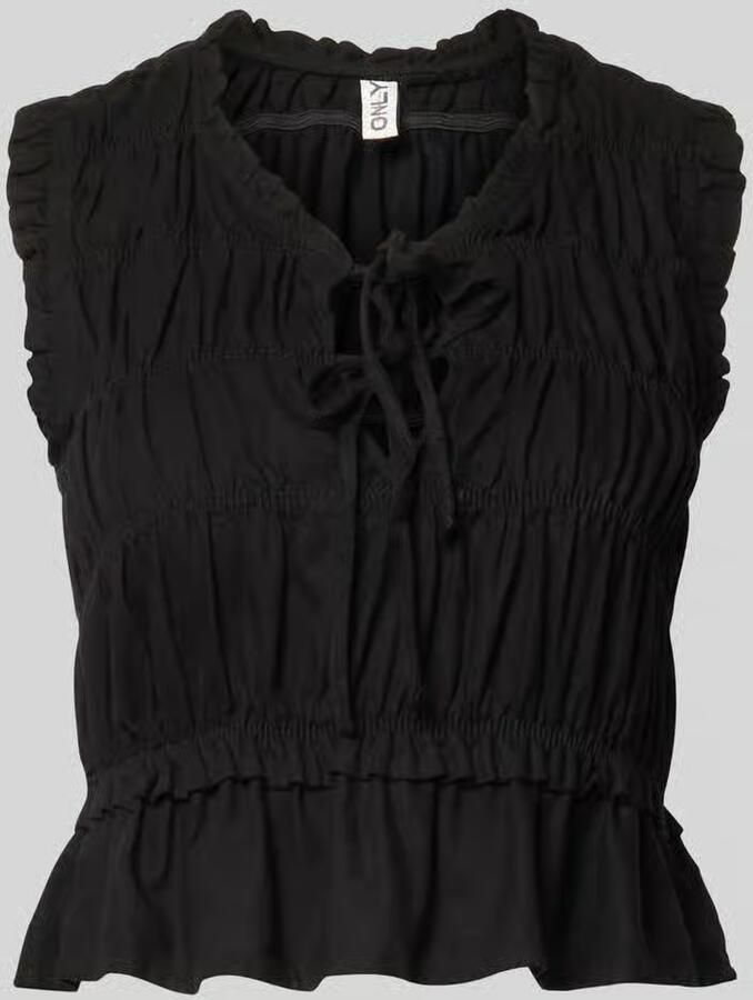 Only regular fit blousetop van mix van viscose en linnen model 'GOA' - Foto 2