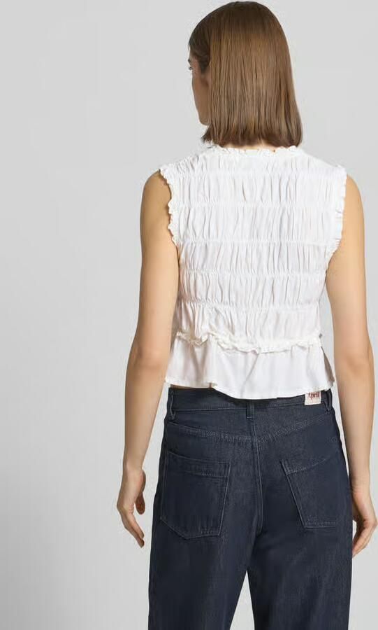 Only regular fit blousetop van mix van viscose en linnen model 'GOA'