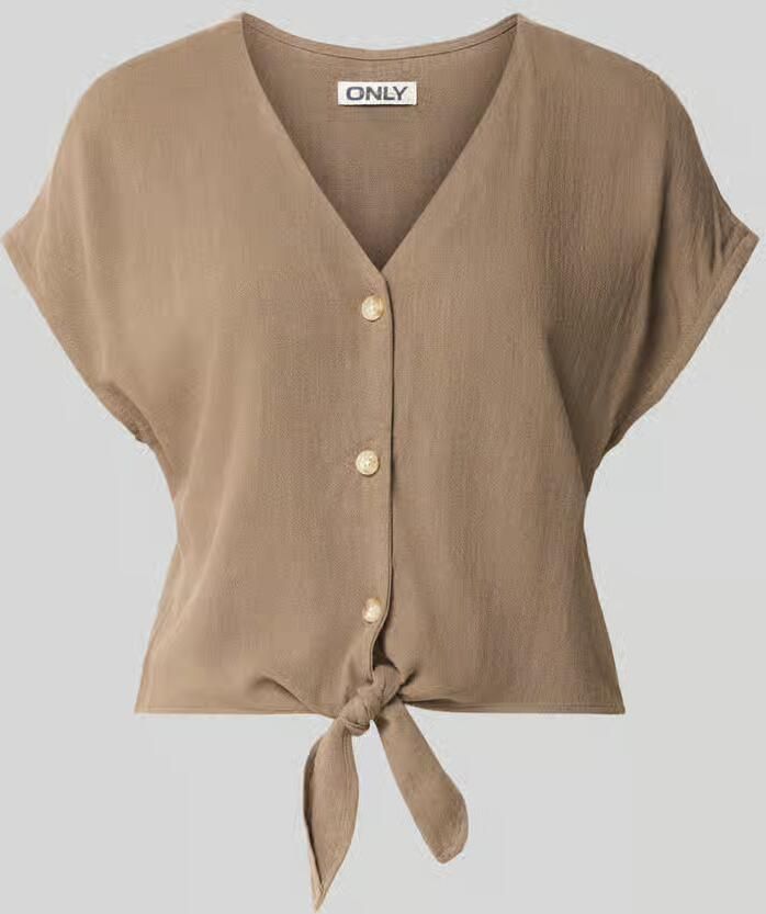 Only regular fit blousetop van mix van viscose en linnen model 'SIESTA' - Foto 5