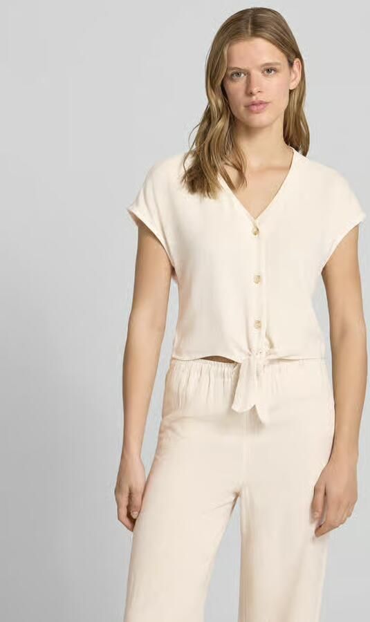 Only Regular fit blouse van een mix van viscose en linnen model 'SIESTA' - Foto 9