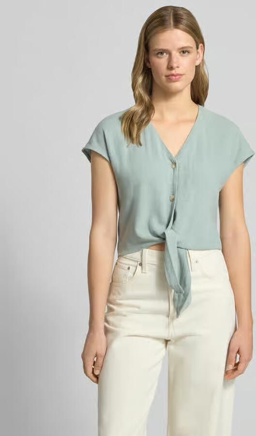 Only Regular fit blouse van een mix van viscose en linnen model 'SIESTA' - Foto 4