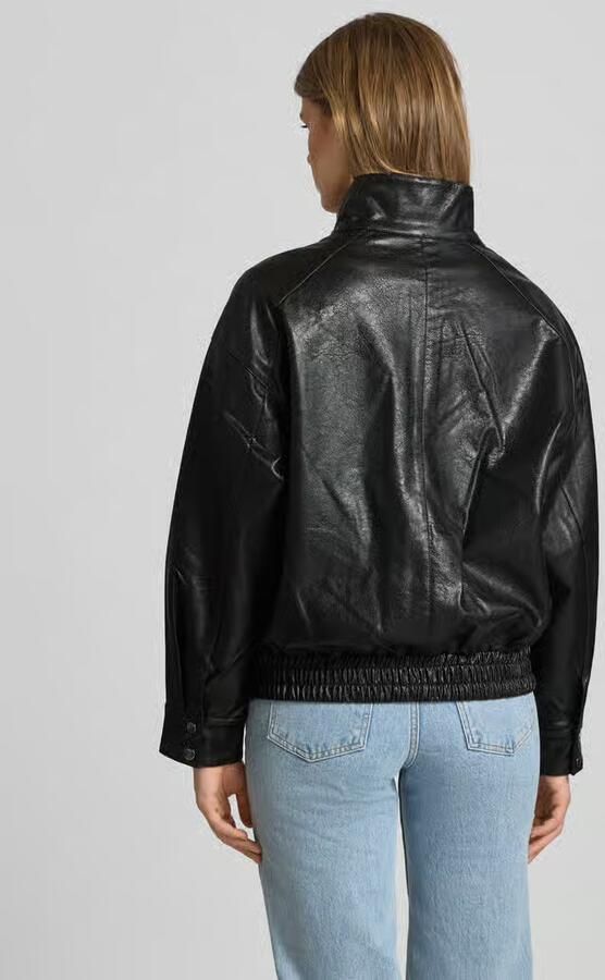 Only Loose fit kunstleren jack met opstaande kraag model 'JULIA' - Foto 7