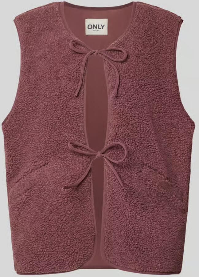 Only Regular fit bodywarmer met vetersluiting model 'BABY'