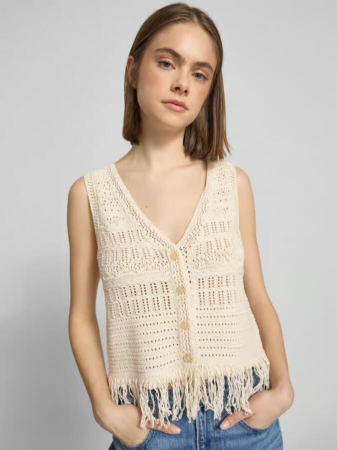 Only regular fit bodywarmer van katoenmix model 'ALIX' - Foto 3