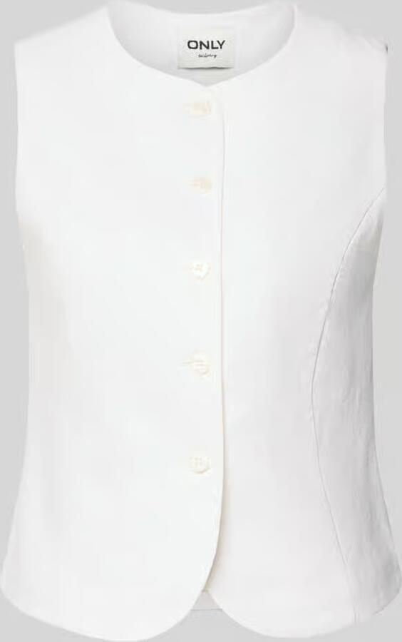 Only regular fit bodywarmer van mix van viscose en linnen model 'GOA' - Foto 2