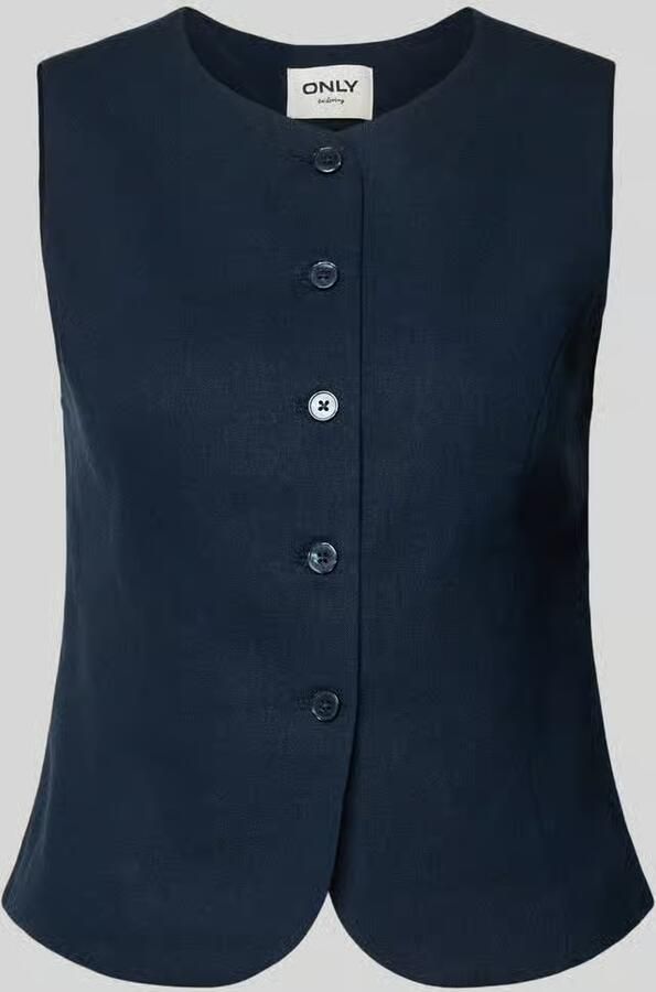 Only regular fit bodywarmer van mix van viscose en linnen model 'GOA' - Foto 2