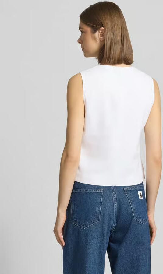 Only regular fit bodywarmer van mix van viscose en linnen model 'GOA'