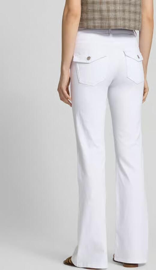ONLY Onlblush Mw Back Pock Fla Sik730 Dnm flared jeans ecru - Foto 5