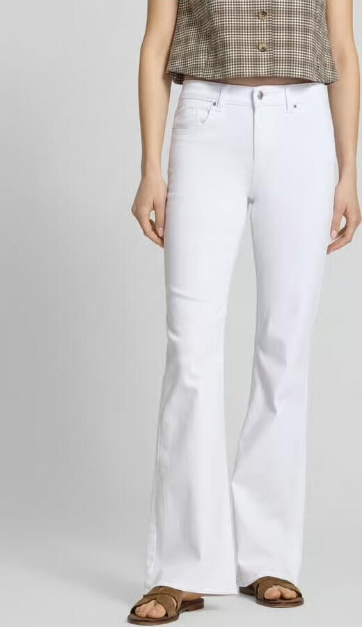 ONLY Onlblush Mw Back Pock Fla Sik730 Dnm flared jeans ecru - Foto 6
