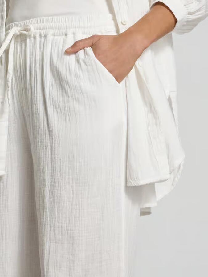 Only Regular fit stoffen broek in kreuklook model 'THYRA' - Foto 2