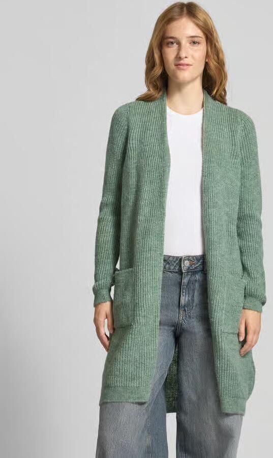Only Lange cardigan met opengewerkte voorkant model 'Jade' - Foto 5