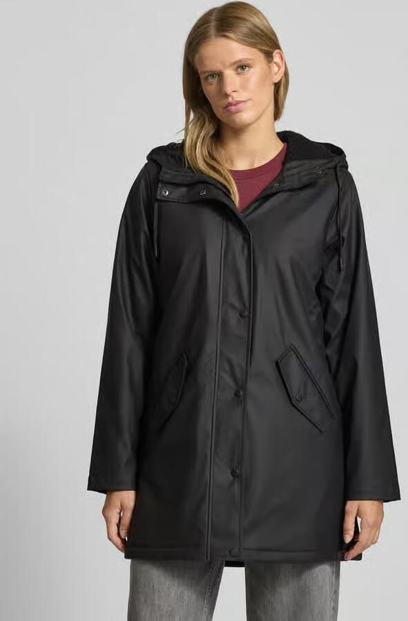 Only Functionele jas ONLSALLY RAINCOAT OTW NOOS met capuchon en voering van teddy-pluche - Foto 6