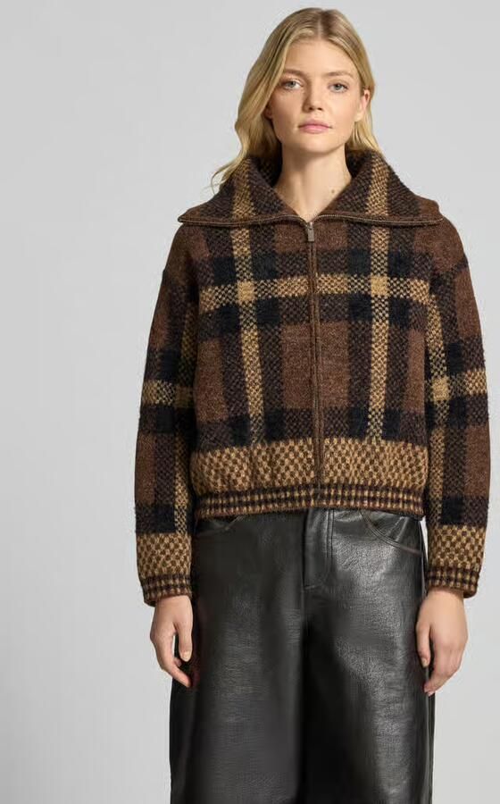 Only Regular fit gebreid jack met all-over motief model 'MAROON' - Foto 4
