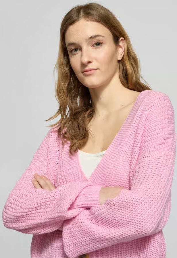 Only Regular fit gebreid jack met enkele knoopsluiting model 'CAROL NICE' - Foto 2