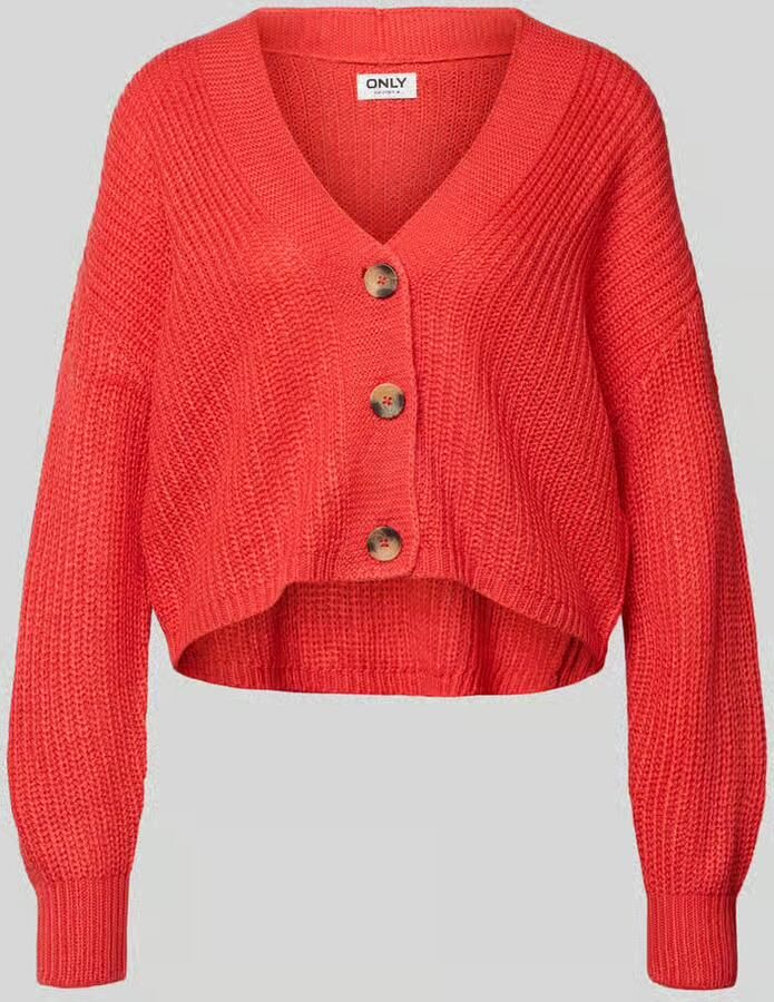 Only Regular fit gebreid jack met enkele knoopsluiting model 'CAROL NICE'