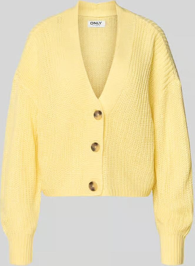 Only Regular fit gebreid jack met enkele knoopsluiting model 'CAROL NICE'