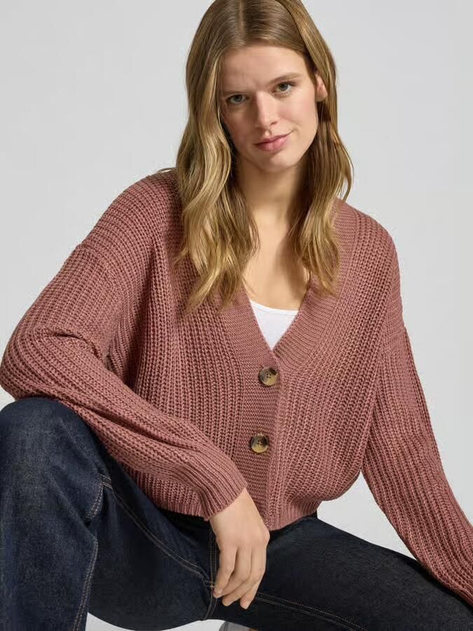 Only Regular fit gebreid jack met enkele knoopsluiting model 'CAROL NICE' - Foto 2