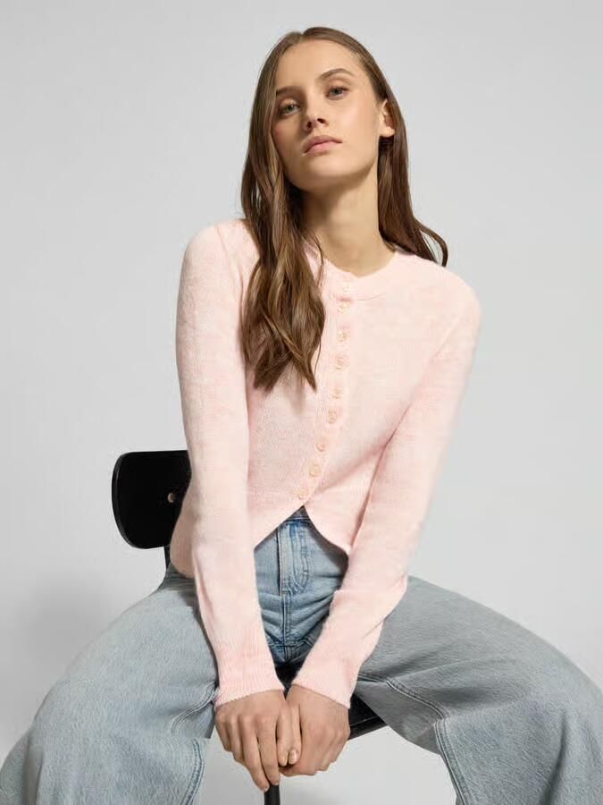 Only Regular fit gebreid jack met enkele knoopsluiting model 'ELLA' - Foto 2