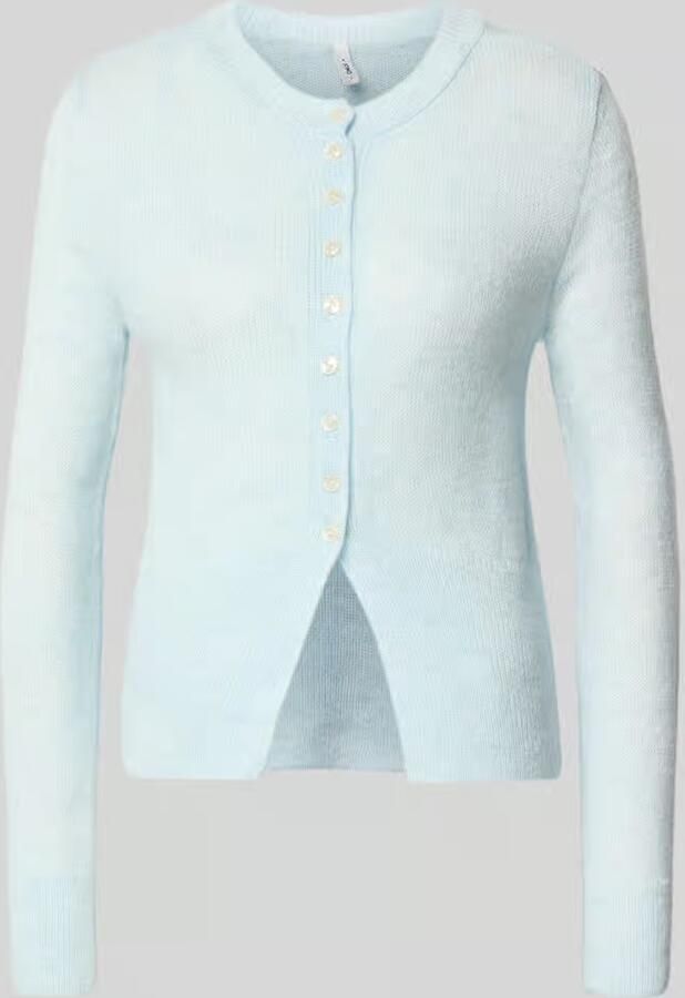 Only Regular fit gebreid jack met enkele knoopsluiting model 'ELLA'