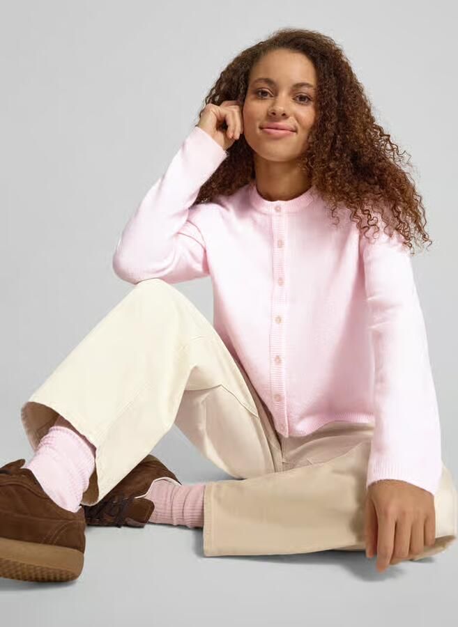 Only Regular fit gebreid jack met enkele knoopsluiting model 'SIMONI' - Foto 2