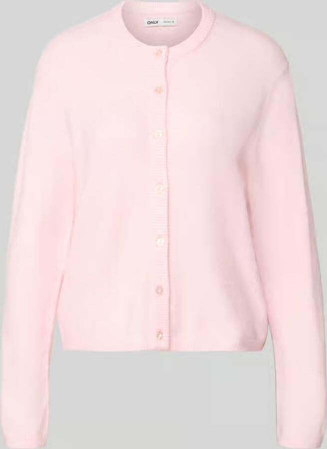 Only Regular fit gebreid jack met enkele knoopsluiting model 'SIMONI'