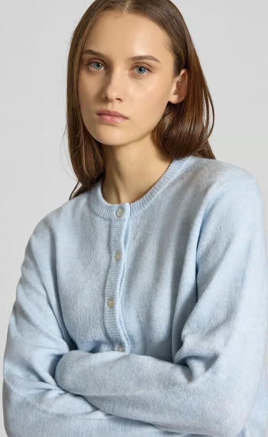 Only Regular fit gebreid jack met enkele knoopsluiting model 'SIMONI' - Foto 2