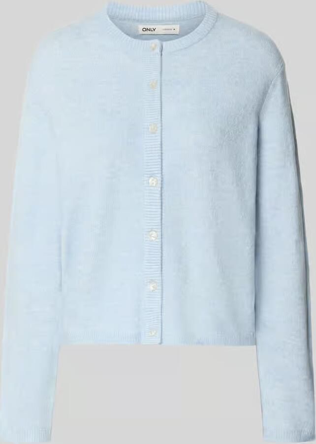 Only Regular fit gebreid jack met enkele knoopsluiting model 'SIMONI'