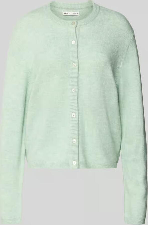 Only Regular fit gebreid jack met enkele knoopsluiting model 'SIMONI'