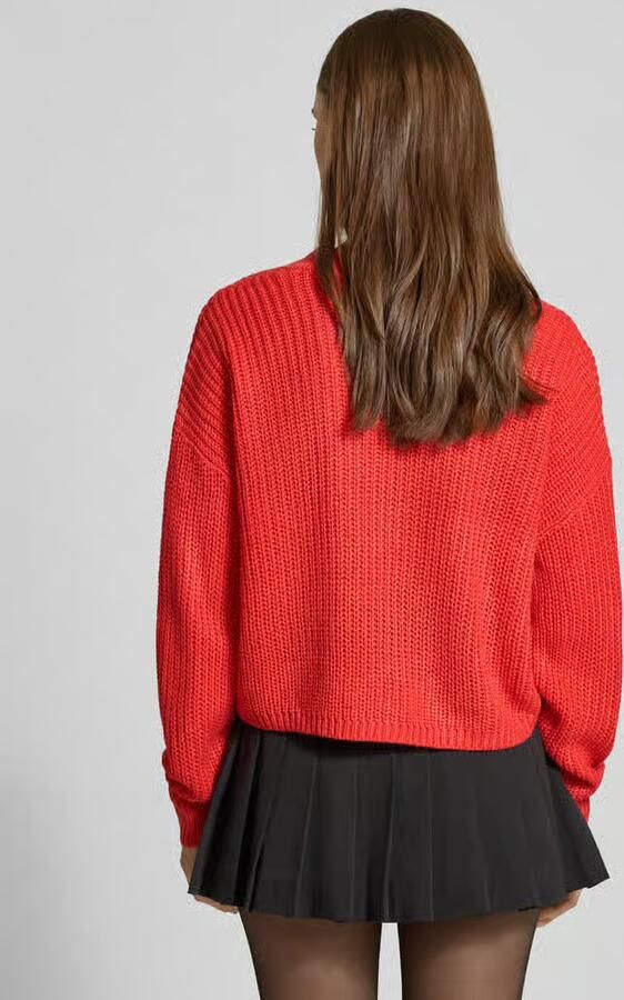 Only Regular fit gebreid jack met enkelrijige knoopsluiting Model 'CAROL NICE'