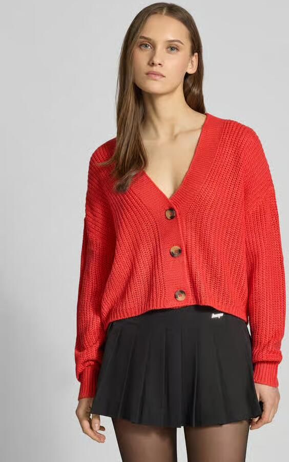 Only Regular fit gebreid jack met enkelrijige knoopsluiting Model 'CAROL NICE' - Foto 4