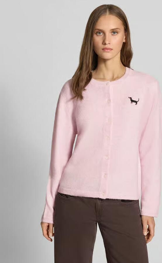 Only Regular fit gebreid jack met ronde hals model 'EVIA' - Foto 6