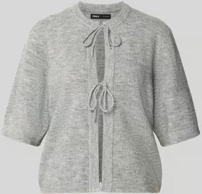 Only Regular fit gebreid jack met vetersluiting model 'SIMONI' - Foto 2