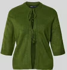 Only Regular fit gebreid jack met vetersluiting model 'SIMONI'