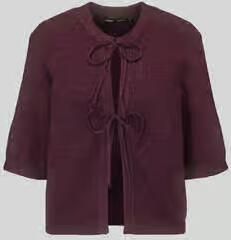 Only Regular fit gebreid jack met vetersluiting model 'SIMONI'