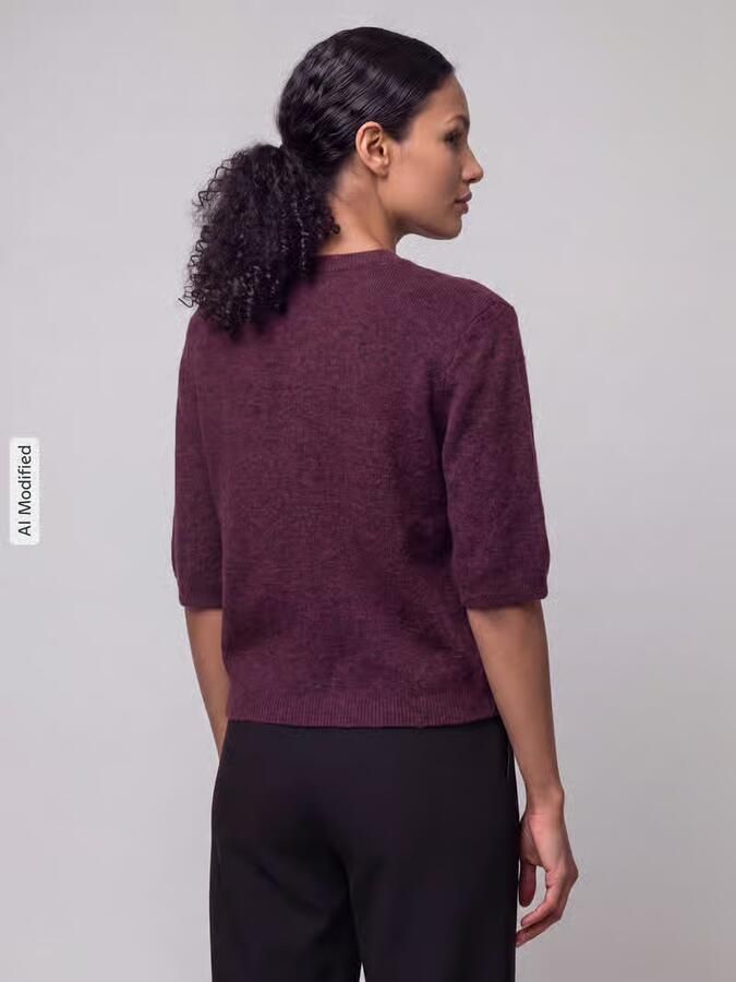Only Regular fit gebreid jack met vetersluiting model 'SIMONI' - Foto 3