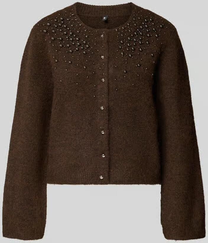 Only Regular fit gebreid jack met wol model 'MIGGIE'